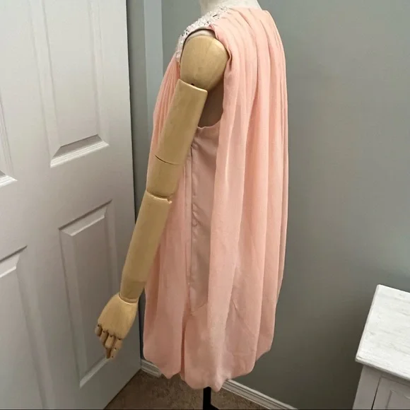 Marc Jacobs 100% Silk Bubble Drape Mini Dress Embellished Size 4 - Picture 10 of 16